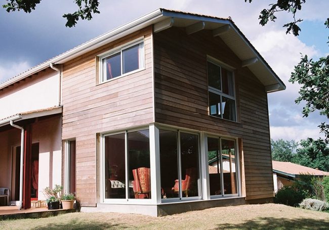 Extension de maison en bois sur 2 étages à Bordeaux