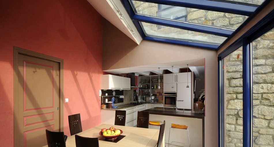 Zoom sur l’extension cuisine verriere