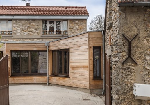 extension maison cube bois