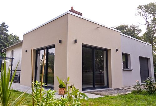 extension à toit plat à Villenave d'Ornon